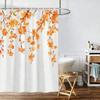White Gardenia Watercolor Floral Waterproof Shower Curtain for Bathroom Decor