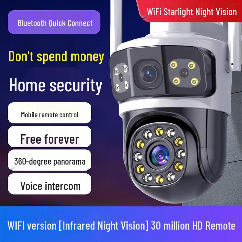 

4G Remote Outdoor HD Night Vision 360° Camera - No Network Needed, No Blind Spots