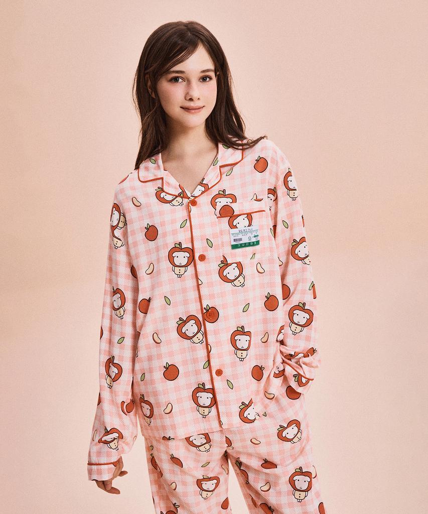 Seupao [Ganadi] Sweetness-Focused Ganadi Long Sleeve Pajamas (Red)_Spppg23U05