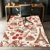 Custom Name Paris the Eiffel Tower Printed Carpet,Rug for Office Chair Living Room Bedroom Kitchen Room Decor Gifts.