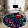 1PC Floral Pattern Chair Carpet for Office, Indoor Non-Slip Washable Carpet, Soft Comfortable Mat For Office Room yy250930241