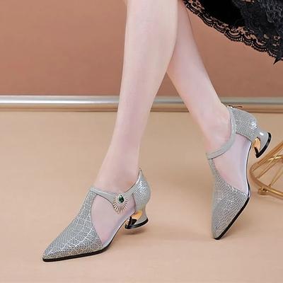 Women Fashion Sweet Light Weight Plus Size Grey Mesh Breathable Shoes Zapatos De Mujer Lady Casual Black Summer Heel Shoes Ba85