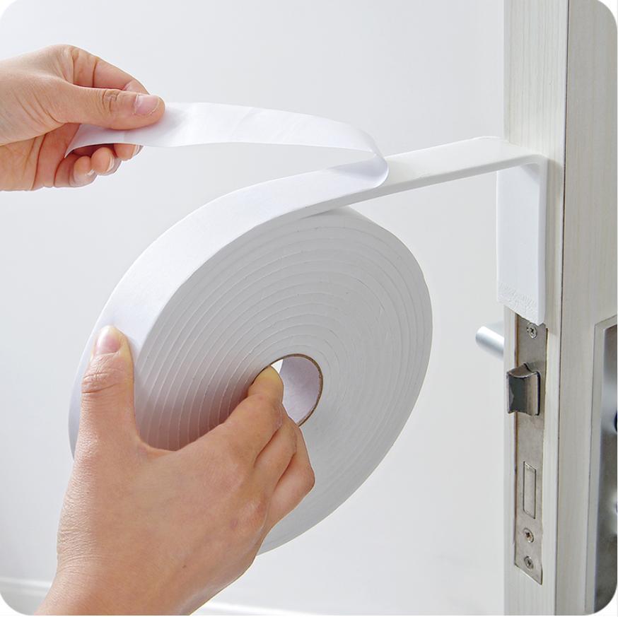 taille: 25 mm couleur: transparent Bande de joint d/étanch/éit/é de fen/être de porte Bande de joint de fen/être de porte Mousse auto-adh/ésive Rouleau de ruban coupe-vent insonoris/é