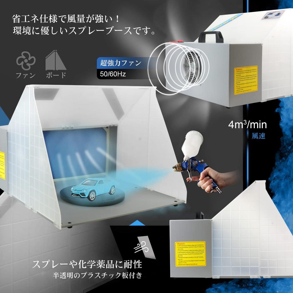 Ausuc Spray Booth, Spray Work Paint Booth, Airbrush System, Painting Booth for Airbrushing, for Painting Plastic Models and Miniatures