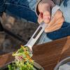 1/2/3Pcs 10-in-1 Multifunction Spoon Stainless Steel Fork Spoon Cutter Peeler Bottle Can Opener Sawteeth Spreader Pry Tools Outdoor Camping Utensils