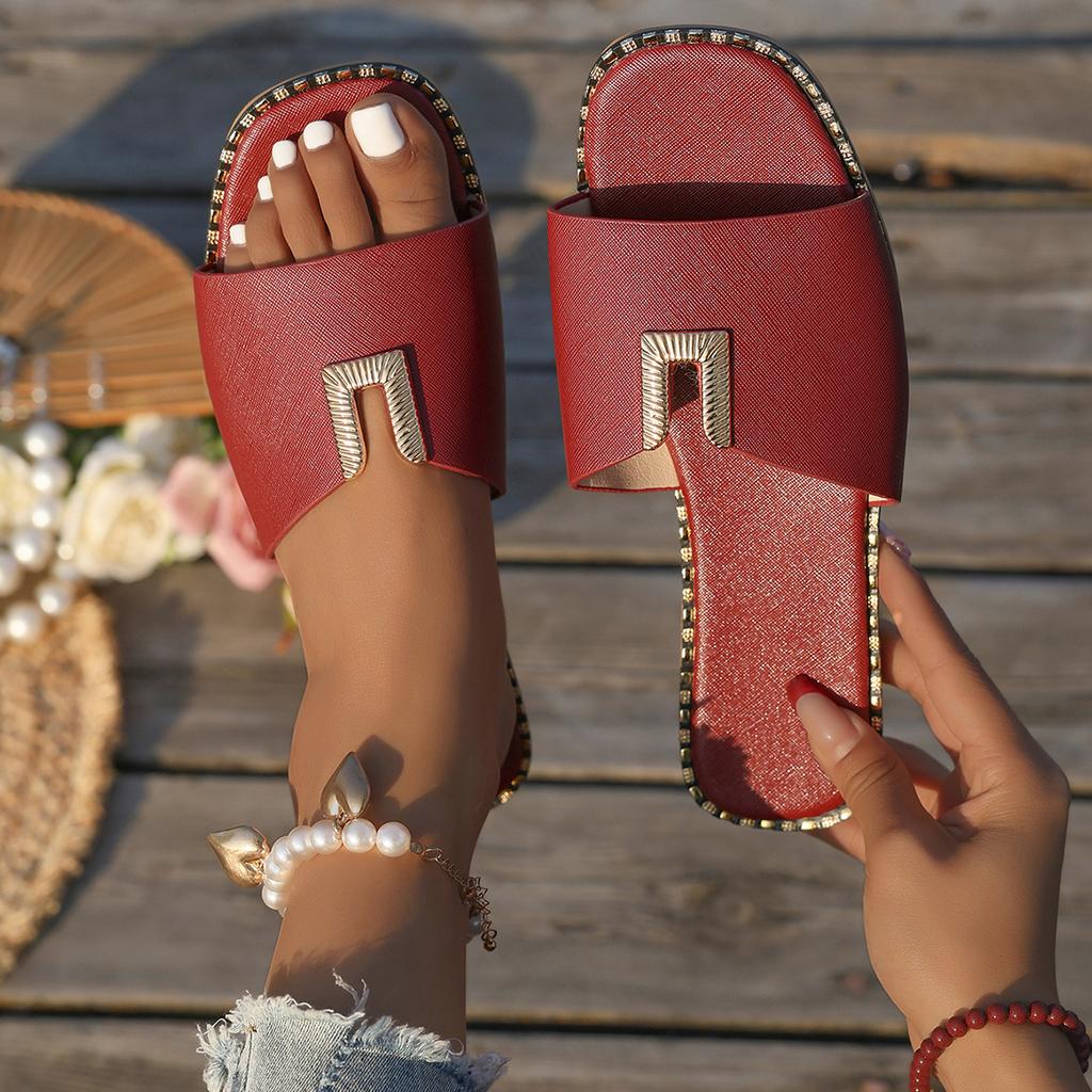 Trend Women Slippers New Summer Flat Sandals Fashion Outdoor Comfortable Slippers Flip Fops Casual Shoes Designer Slides Women