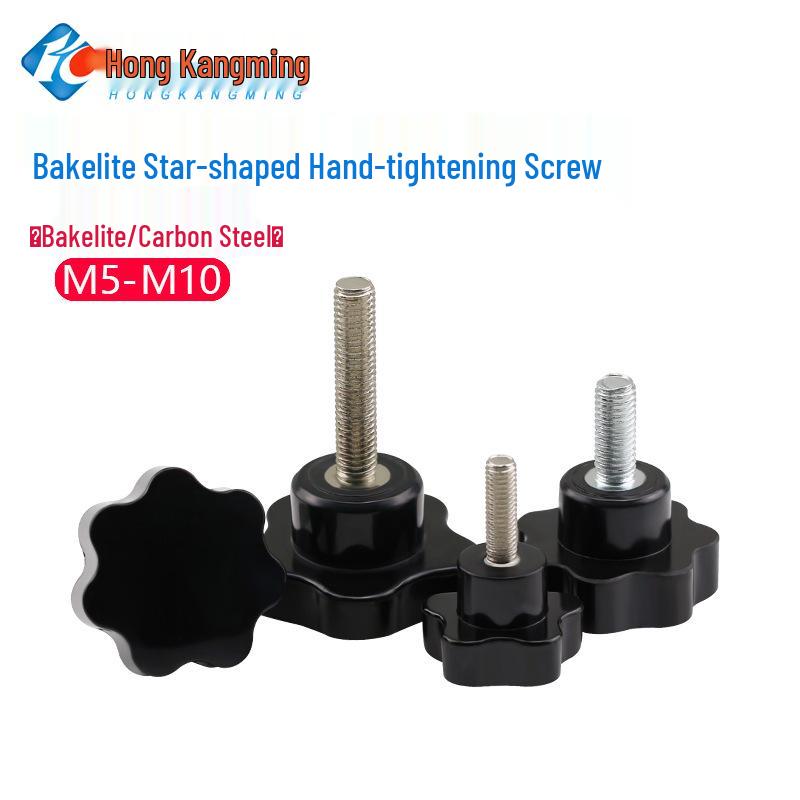 Bakelite Handle Mechanical Adjustment Screw with Rubber Hex Head (M5 M6 M8 M10)