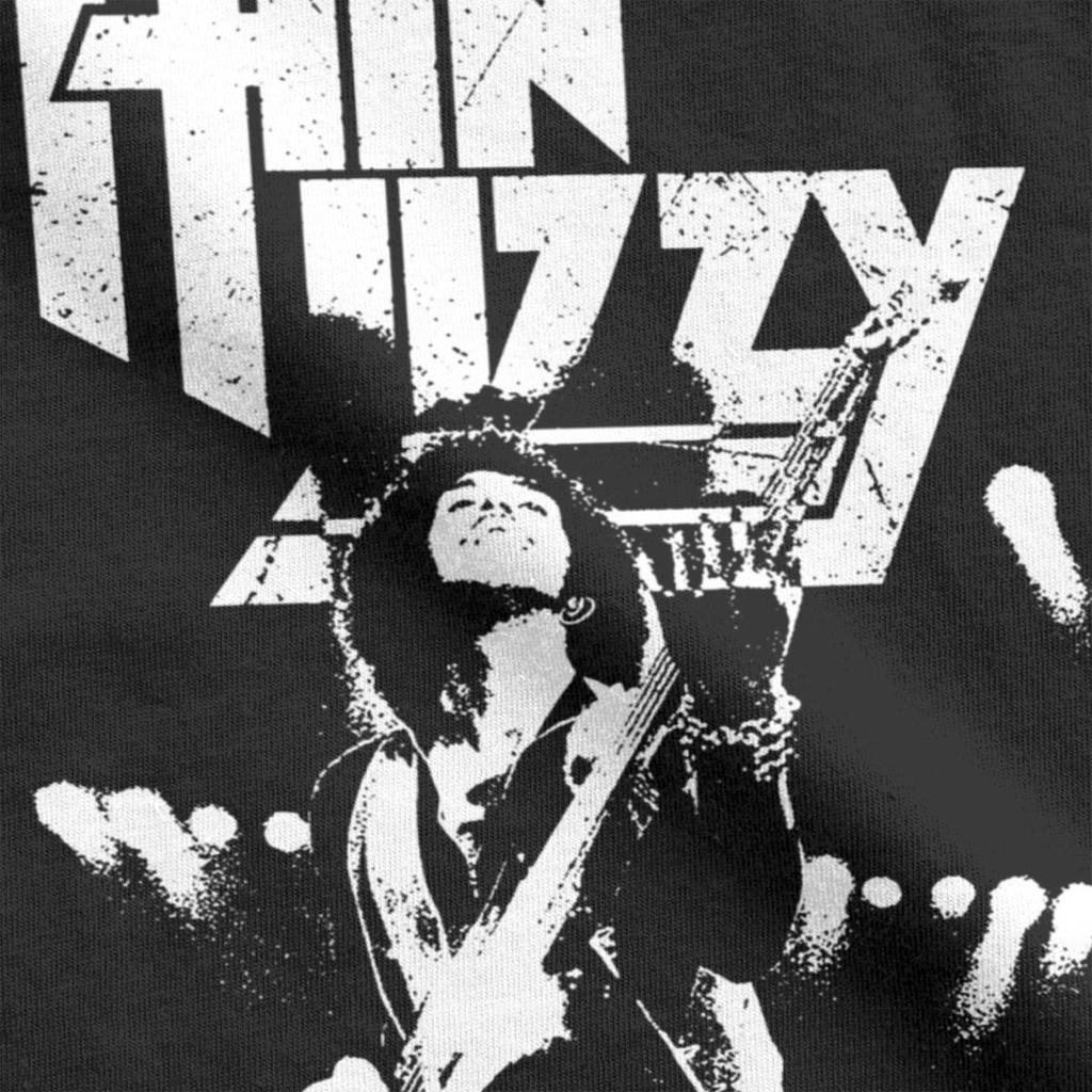 Rock Band 90s T Shirts Men Women 100% Cotton Amazing T-Shirt Crewneck Thin Lizzy Tee Shirt Short Sleeve Clothes Plus Size