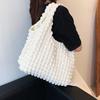 Yogodlns Borsa a tracolla estiva color caramello nuvola pieghettata Borsa per la spesa per ragazze di grande capacità