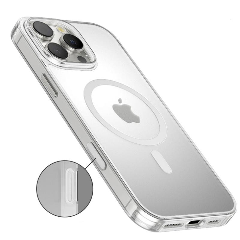 Advanced Matte Magsafe Phone Case, Suitable for iPhone16 Plus/16/15/14/13 Pro Max AI Button Anti Drop Transparent Magnetic Case
