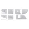 7-Piece Silver Aluminum Car Headlight Adjustment Button Stickers for Carnival
