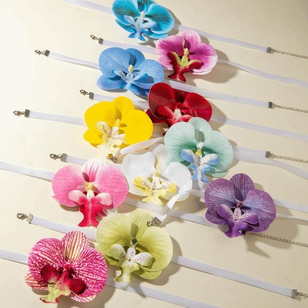 Charm Phalaenopsis Collarbone Chain High-end Beach Jewelry Flower Choker  Seaside Versatile