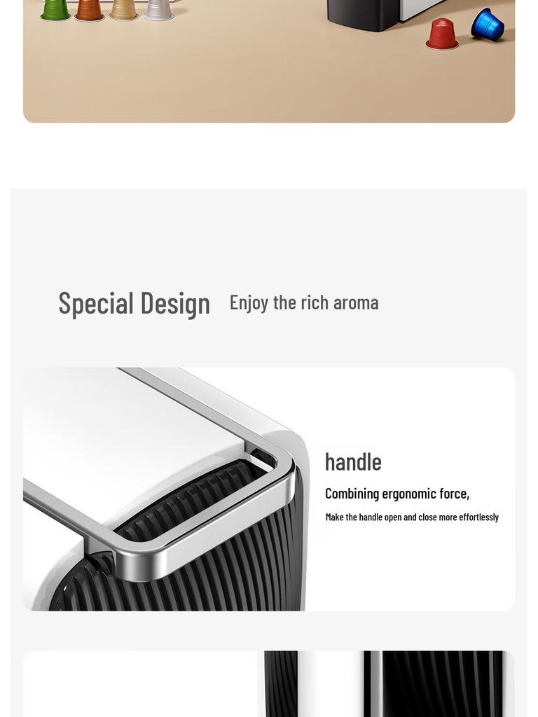 Fully Automatic Capsule Coffee Machine - One-Button Espresso Maker for Home, Hotel, or Office Use