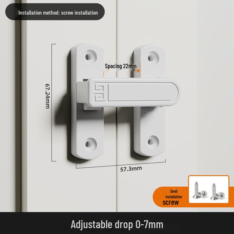 Adjustable No-Drill Surface-Mount Sliding Door Bolt Latch