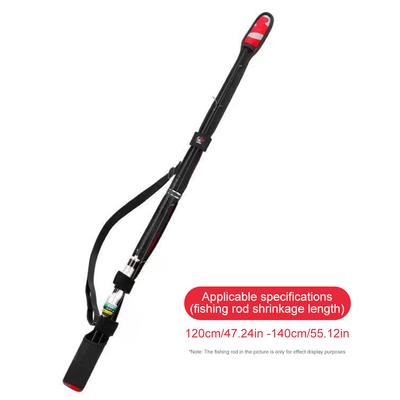 Portable Fishing Rod Carry Strap Adjustable Fishing Rod Storage Bag Wear-resistant Fastener Tie Fishing Accessories