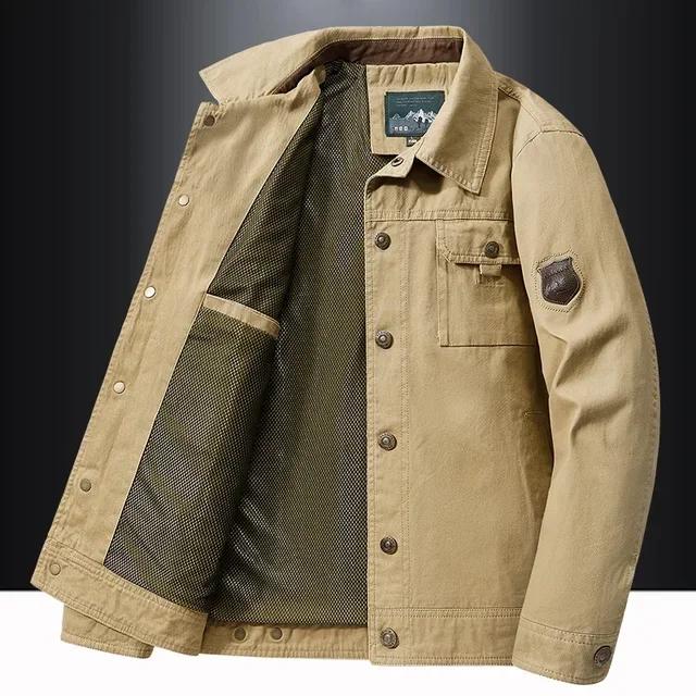 

Мужская Мода Повседневная Ветровка Куртка Пальто Мужская Весна Осень Куртка-бомбер Новая Горячая Верхняя Одежда Стойка Слим Военная Куртка Мужская M хаки