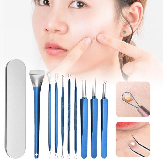 1 Set Blackhead Removal Tool Dubbelzijdig Scherpe Draagbare Veilige Mee-eters Acne Puistje Vlekje Whitehead Verwijderaar Pincet Make-up Tools