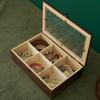 Decorative Wooden Jewelry Storage Box Vintage Solid Wood Storage Cabinet  Trinket