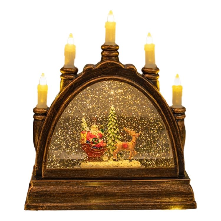 Romance PVC Crystal Candle Holder Christmas Themed Decoration Party Supplies Portable for Tabletop or Tree Ornament