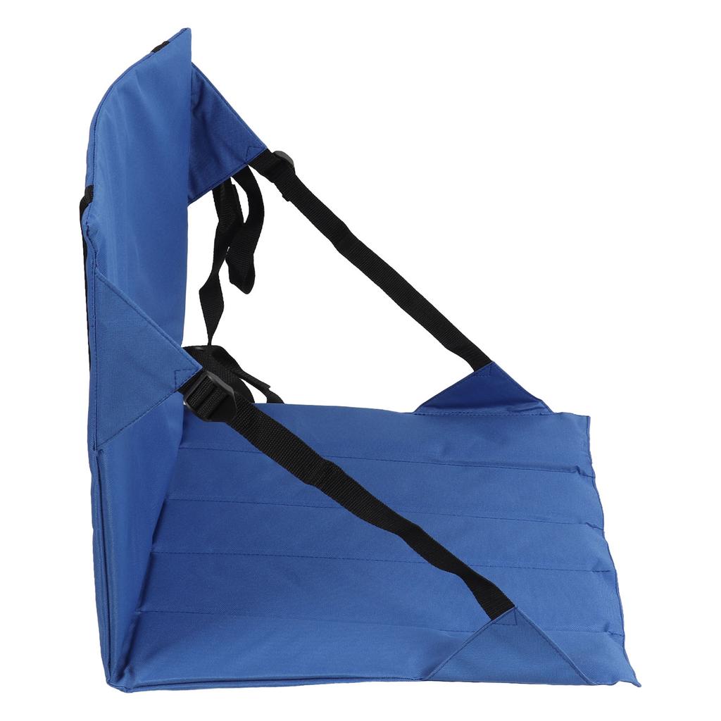 Stadium Seat with Storage Bag Oxford Cloth Blue Comfortable Folding Bleacher Seat for Garden Camping Sporting Events