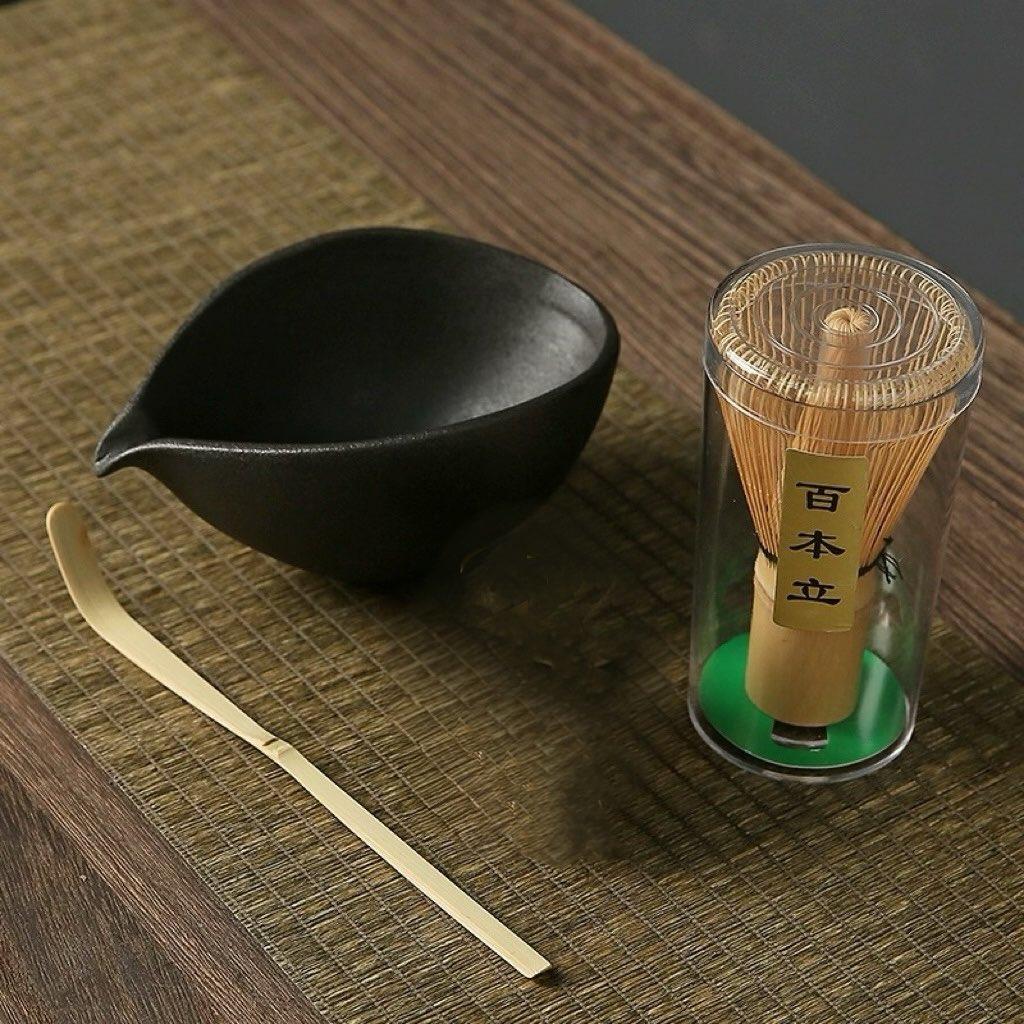 3/4pcs Handmade Home Easy Clean Matcha Tea Set Tool Stand Kit Bowl Whisk Scoop Gift Ceremony Traditional Japanese Accessories