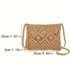 1pc Boho Chic Handwoven Shoulder Bag for Women,Handwoven Cotton with Zipper & Tassel Details,Beach Bag,for Travel,Casual Outings