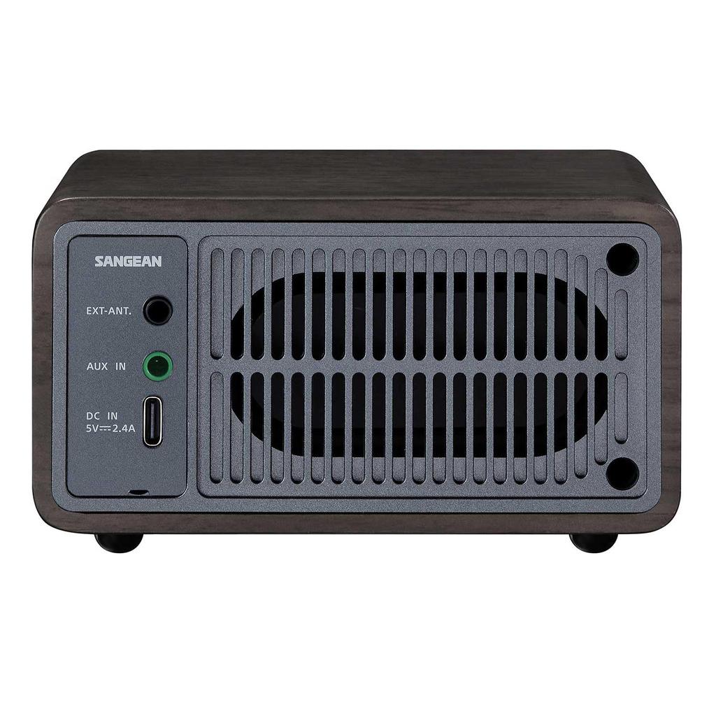 Sangean 50th Anniversary Wide FM Compatible FM Wood Compact Speaker WR-301 Radio/Bluetooth Speaker, Cabinet, Palm-Sized