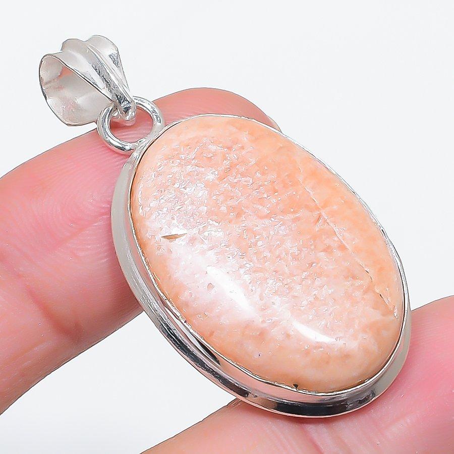 

Natural Orange Aventurine 925 Sterling Silver Jewelry Pendant 1.81 c9V92