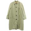 70s 80s Vintage Stainless Collar Coat Khaki Women Used