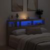 VidaXL Headboard Cabinet with LED Artisan Oak 180x17x102 Cm, Headboard, LED Headboard 863135