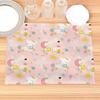 Easter Bunny Pattern Placemat Cotton Linen Fabric Table Mats Family Dinner Tableware Kitchen Size 30X45 Cm Table Mat
