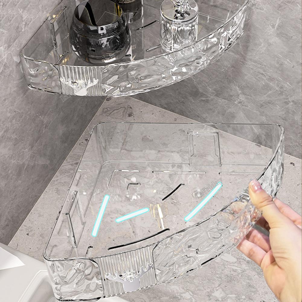 Water Ripple Triangular Shelf High Value Corner Bathroom Shelf Bathroom Shelf Corner Space Storage Rack