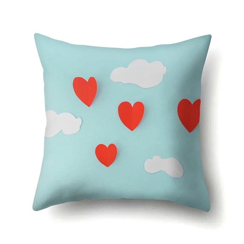 Peach Heart Pillowcase Home Living Room Soft Decoration Sofa Cushion Cover Bedroom