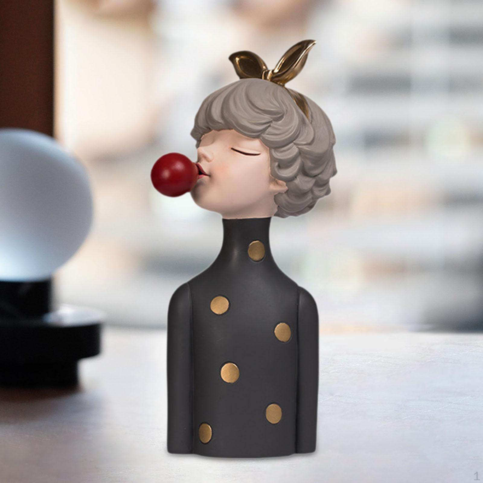 

Girl Statue Decor Decoration Decorative Modern Creative Figurine Sculpture for Porch Bookcase Living серый