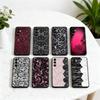 Beautful Black L-lace Print Phone Case For Samsung Galaxy A73,A72,A71,A70,A53,A52,A51,Others Soft Black Cover