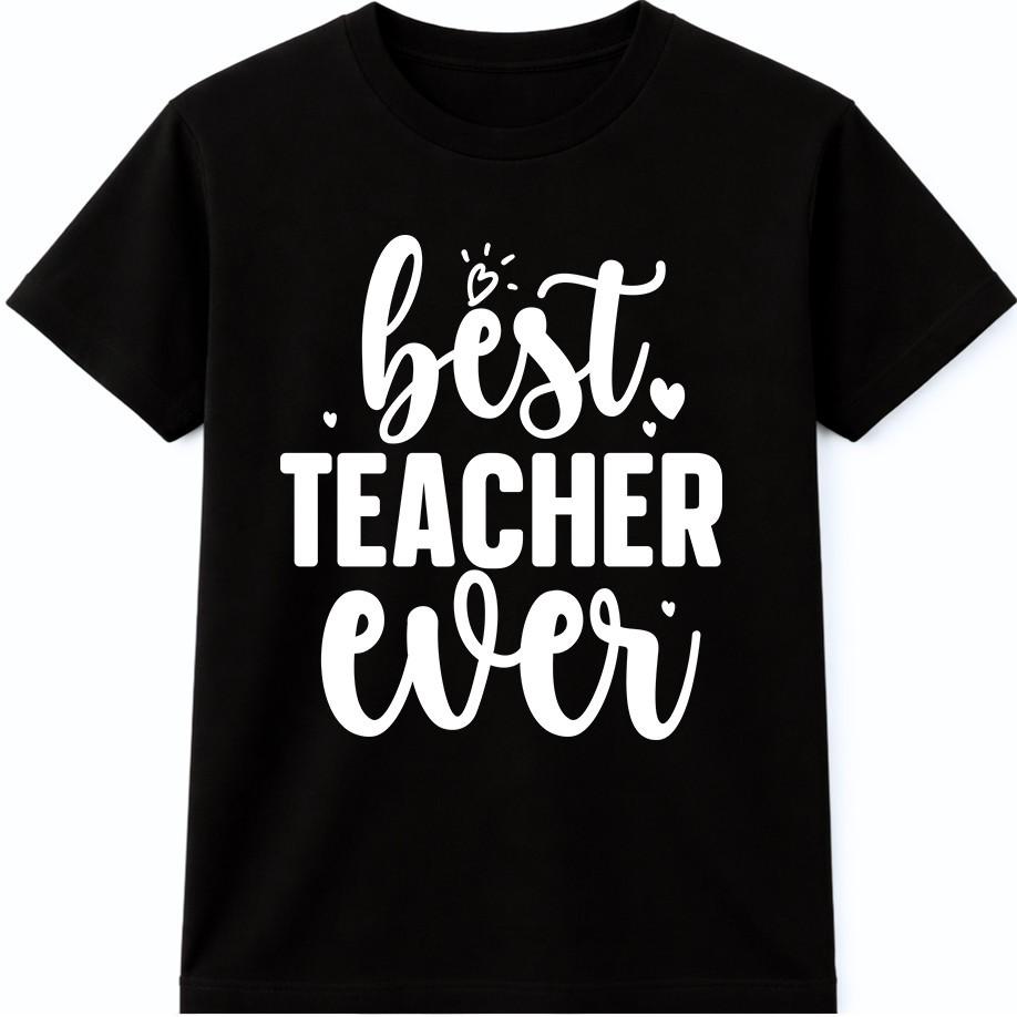 Best Teacher Ever T Shirt Thank You Gift End of Term School Graphic Tee Top S разноцветный