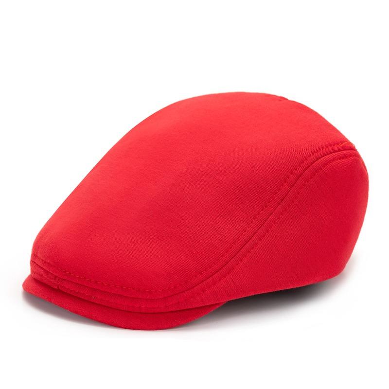 Cappello di lana, berretto da uomo tinta unita, cappello casual retro in avanti, visiera stagionale, cappello da donna