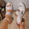 Spring and Summer New Breathable and Lightweight One-piece Buckle Strap Fashionable Thick Heel Slippers