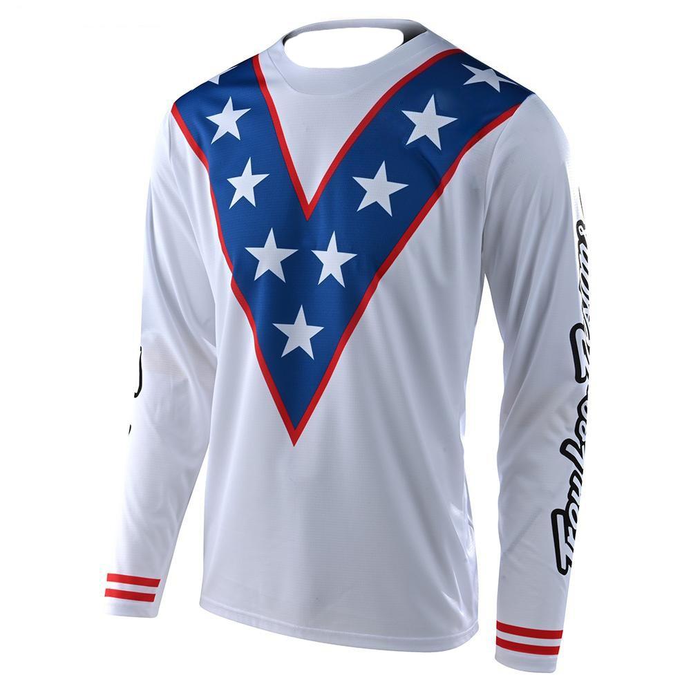 3D-gedrucktes Offroad-Motorrad Langarm-T-Shirt Radtrikot Mode Bequem Mountainbike-Fahrradanzug Herren Schnelltrocknendes Oberteil