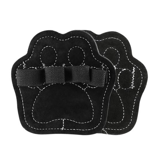 1 Pair Cat Paw 4-Finger Anti-Slip Workout Grips Faux Leather Palm Protection Weight Lifting Dumbbell Deadlift Pull-Up Grippers Gym Training