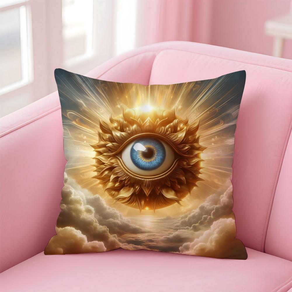 BBrass Eye Golden Eyes Sharp Fashion Cushion Cover Pillow Case Soft Friendly Fabric Concealed Zipper