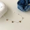 Su Chuang S925 Sterling Silver Round Pendant Necklace for Girls - High-End Fashionable Versatile Ins Style Collarbone Chain
