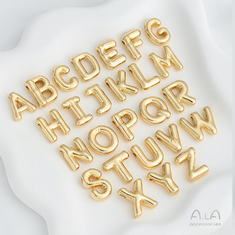 

14K Gold-Filled Initial Spacer Beads for Handmade Necklaces