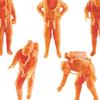 6 Pieces Miniature Model Figures Resin Creative Mini People Models Firefighter Figurines for DIY