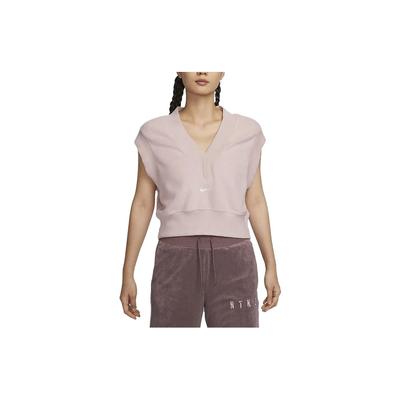 Solid Color V-Neck Loose Casual Vest Women Vests Oxford-Pink FV4010-661