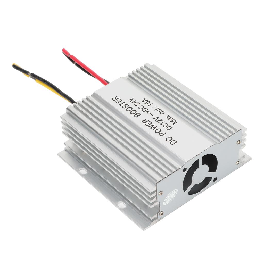 DC 12V to 24V Car Booster 15A 360W Aluminium Alloy Housing DC 12V to 24V Safe Stable DC Power Booster for Car Truck
