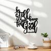 Flat Metal Wall Art Be Still and Know That I Am God Scripture Plaque Religious Calligraphy Iron Sign Home Church Office Indoor Outdoor Decor