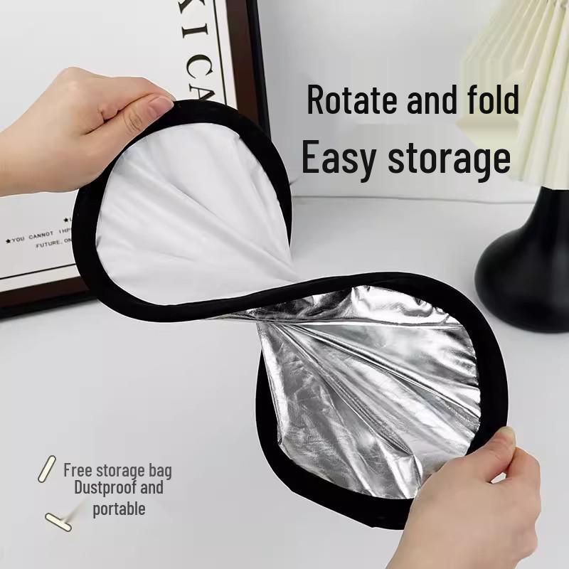 Portable Foldable Reflective Light Board for Outdoor Photography and Live Streaming.