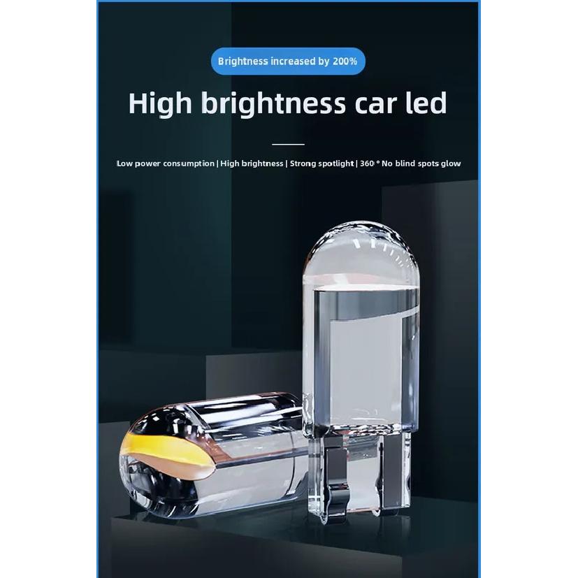 T10 LED Car Wide Light Crystal COB High Brightness W5W License Plate Light Reading Light Motorcycle Car Tail Light Bulb