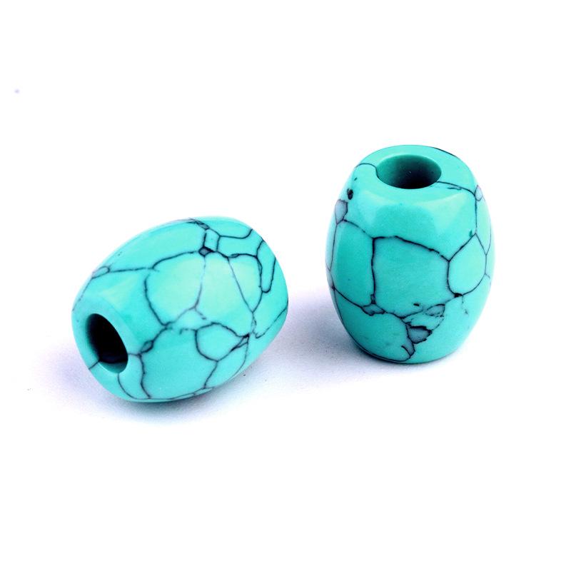 326-Large Hole Crystal Agate Jade Barrel Beads, 16×18mm, 5mm Hole, Jewelry Accessories